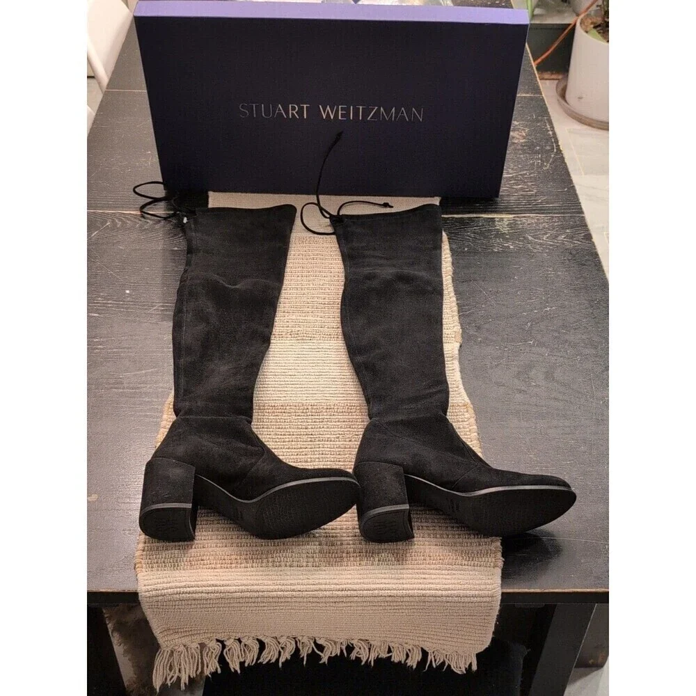 Stuart Weitzman Tieland Over-The-Knee Suede Boots Women's Size 6M W/ Box!!